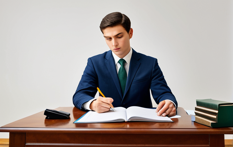 경매사 필기시험 대비를 위한 복습 전략 - Planning Study Schedule**

"A person thoughtfully planning a study schedule for the auctioneer exam,...