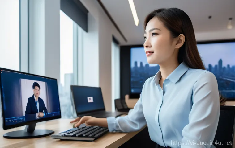 경매사 자격증의 중요성과 활용도 - A confident Vietnamese male or female auctioneer in their late 30s to early 40s, wearing a sharp bus...