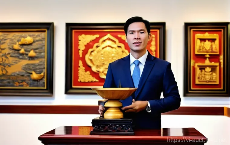 경매사와 부동산 경매사의 차이점 - Prompt 1: The Charismatic General Auctioneer in a Vietnamese Art & Collectibles Setting** 경매사와 부동산 경매사의 차이점 - Prompt 1: The Charismatic General Auctioneer in a Vietnamese Art & Collectibles Setting**