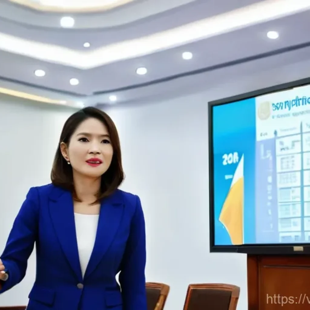 경매사 자격증의 활용도와 중요성 - **Prompt:** A highly professional Vietnamese auctioneer, a woman in her late 30s, dressed in a sharp...