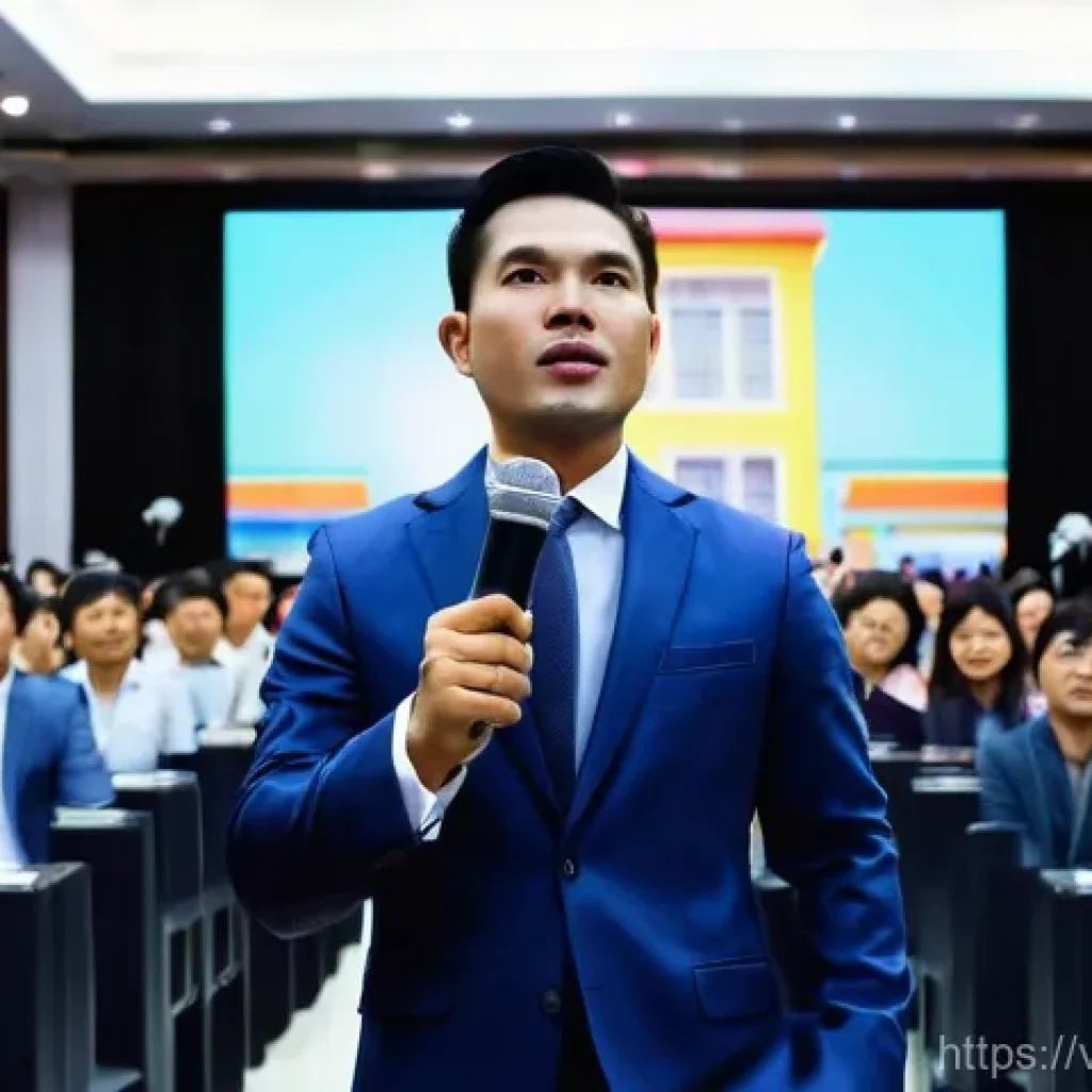 경매사 자격증으로 가능한 부업 - **Prompt 1: Dynamic Live Auction in Vietnam**
A vibrant and professional scene of a male Vietnam...