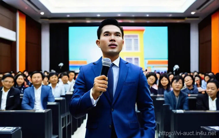 경매사 자격증으로 가능한 부업 - **Prompt 1: Dynamic Live Auction in Vietnam**
    A vibrant and professional scene of a male Vietnam...