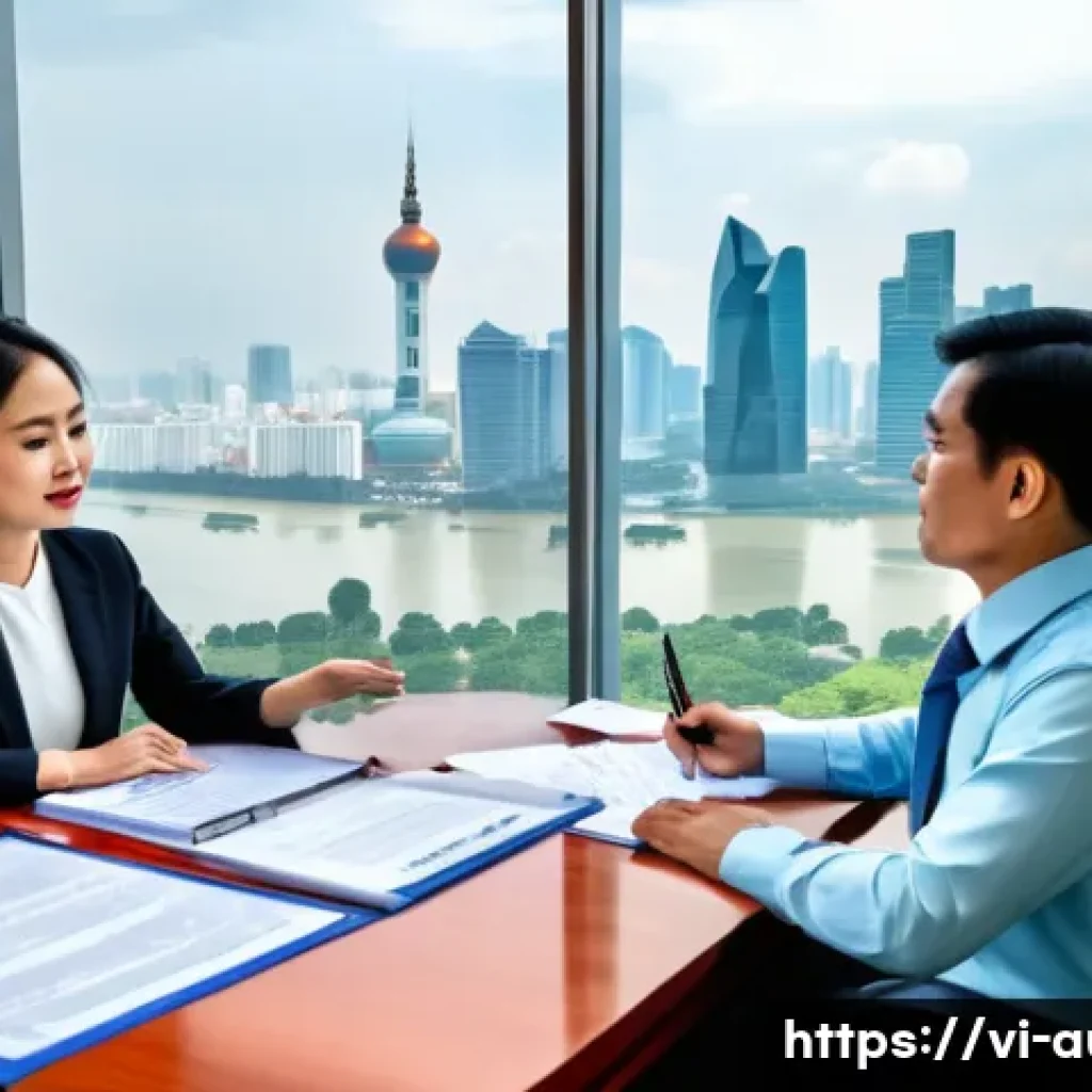 경매사 실무에 필요한 계약서 검토법 - A detailed professional office scene showing a Vietnamese legal expert consulting with a client over...