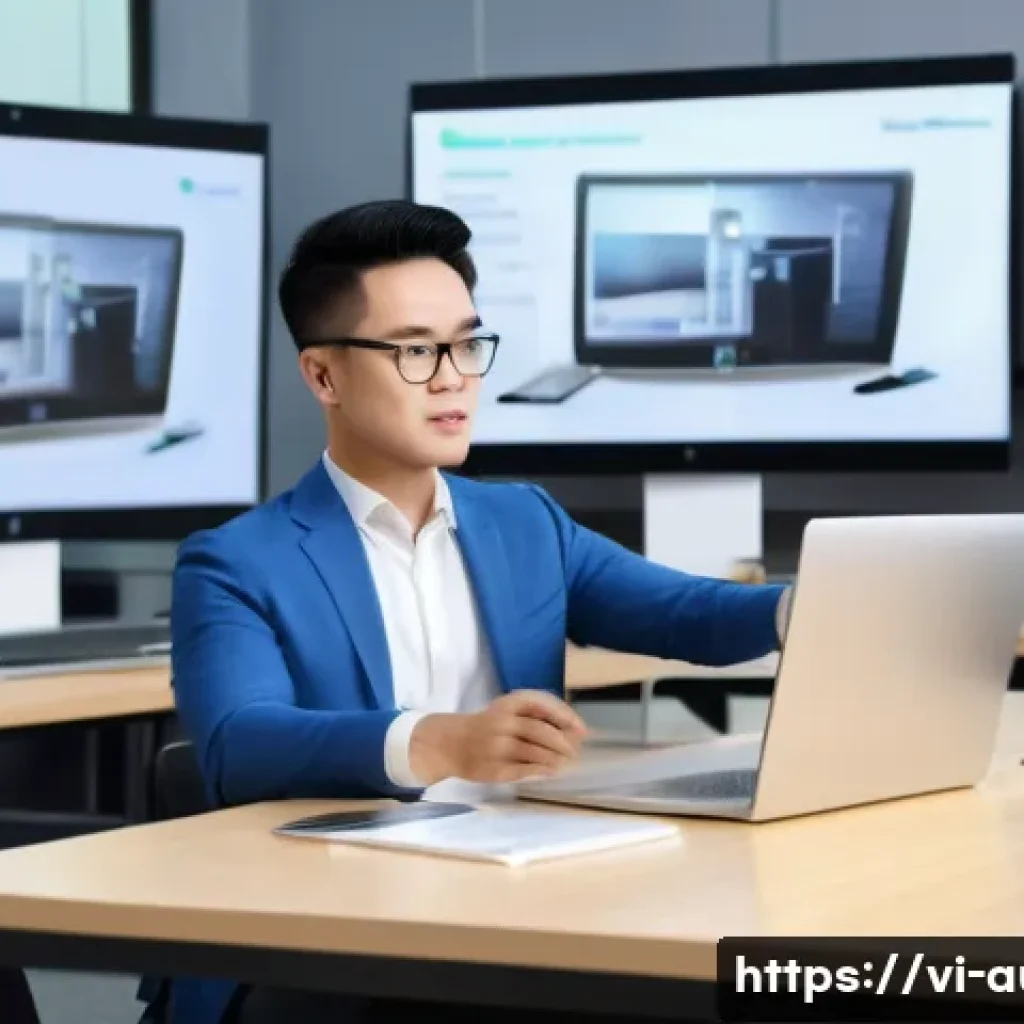 경매사 관련 학습 자료의 최신 업데이트 정보 - A modern Vietnamese auction training classroom scene with diverse adult learners using laptops and t...