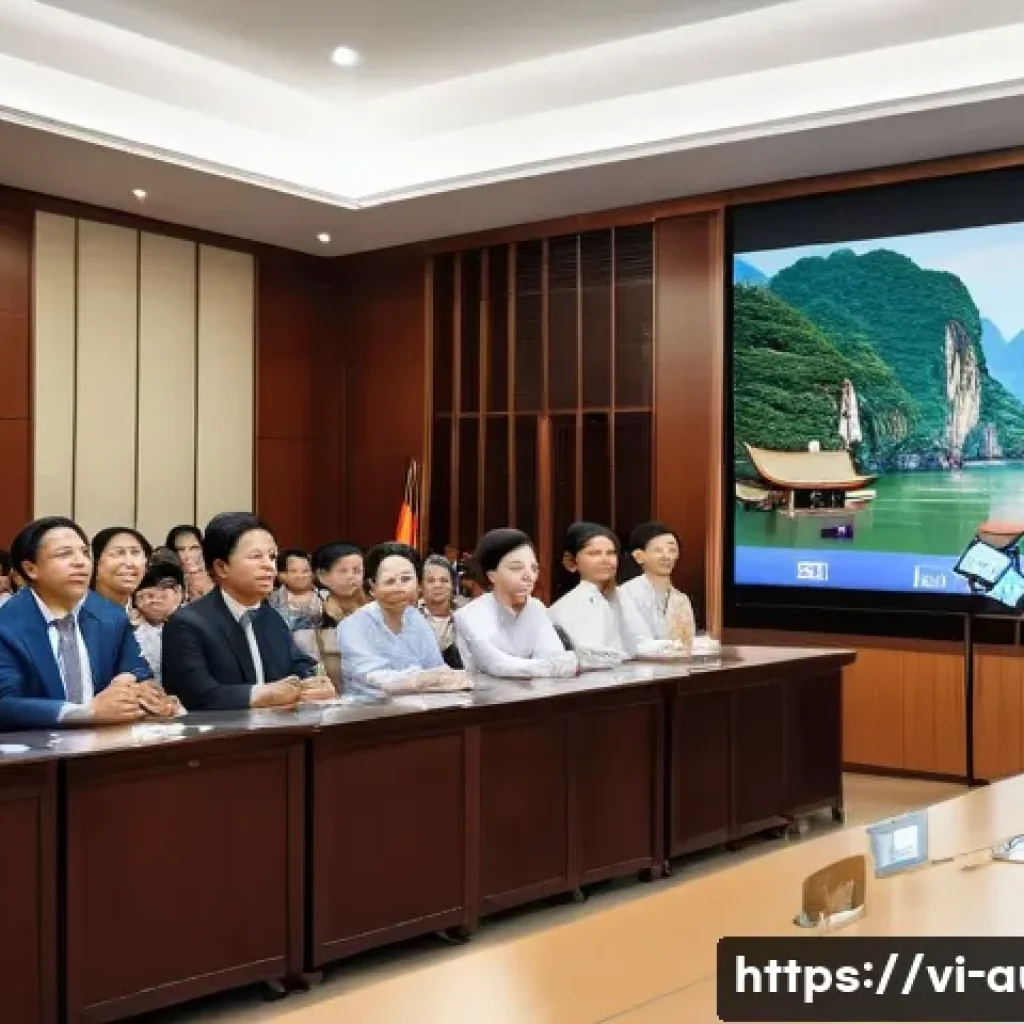 경매사 시험 준비 중 놓치기 쉬운 부분 - A professional Vietnamese auction scene inside a modern conference room, featuring diverse adult par...