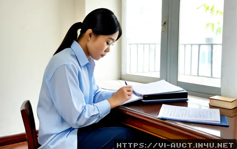 Home 17 경매사 시험 합격률과 난이도 - Photorealistic Vietnamese young professional preparing for a property auctioneer certification exam,...